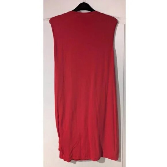 Mcq Alexander Mcqueen | Twisted Drape Dress in Terracotta Orange - Picture 3 of 12